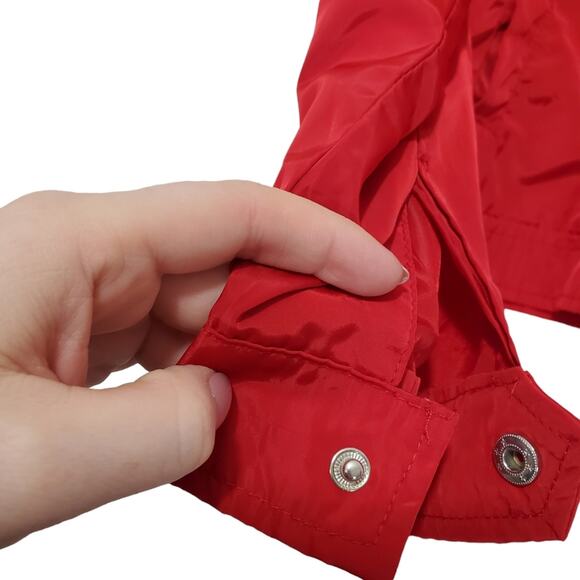 New Look | Retro 70s 80s Rainbow Chest Full Zip Hooded Windbreaker Jacket - Picture 7 of 11